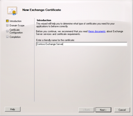 Configure an SSL Certificate for Exchange Server 2010