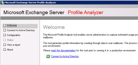Running the Exchange Profile Analyzer Running the Exchange Profile Analyzer