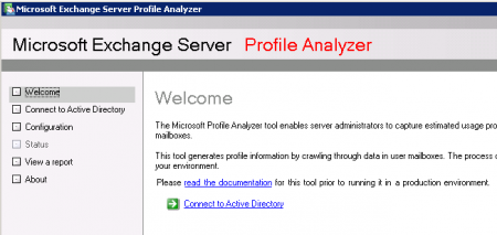 Running the Exchange Profile Analyzer