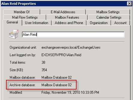 to Create an Archive Mailbox in Exchange Server 2010