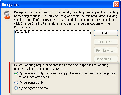 Prevent Meeting Requests Appearing in Delegate's Outlook Calendars
