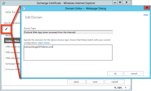 Create an SSL Certificate Request for Exchange Server 2013