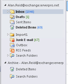 Exchange 2010 mailbox before archiving