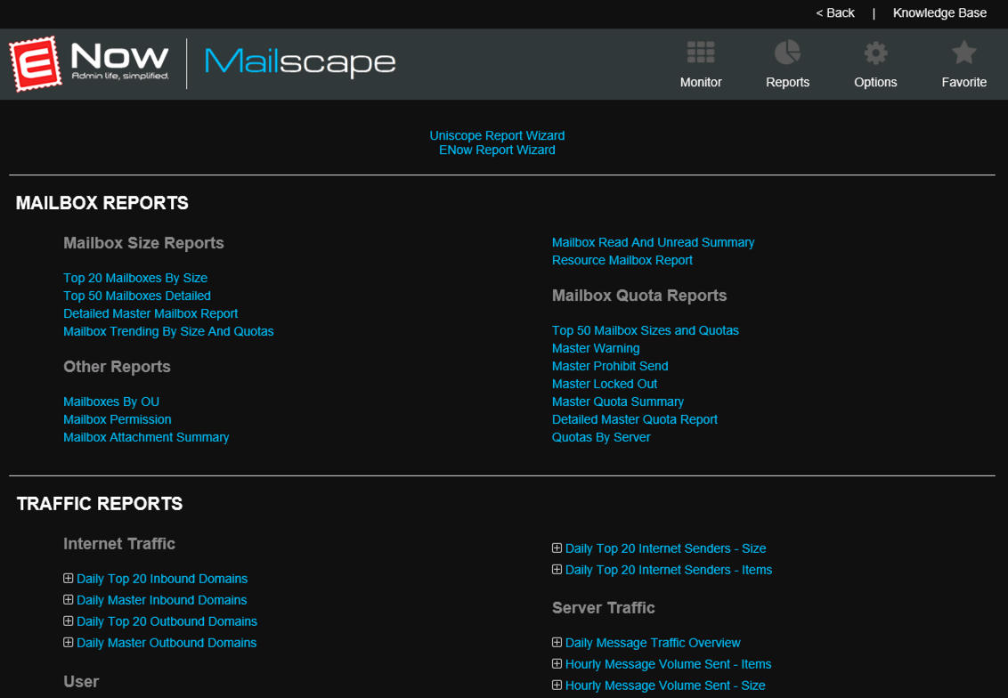 The Mailscape reporting dashboard