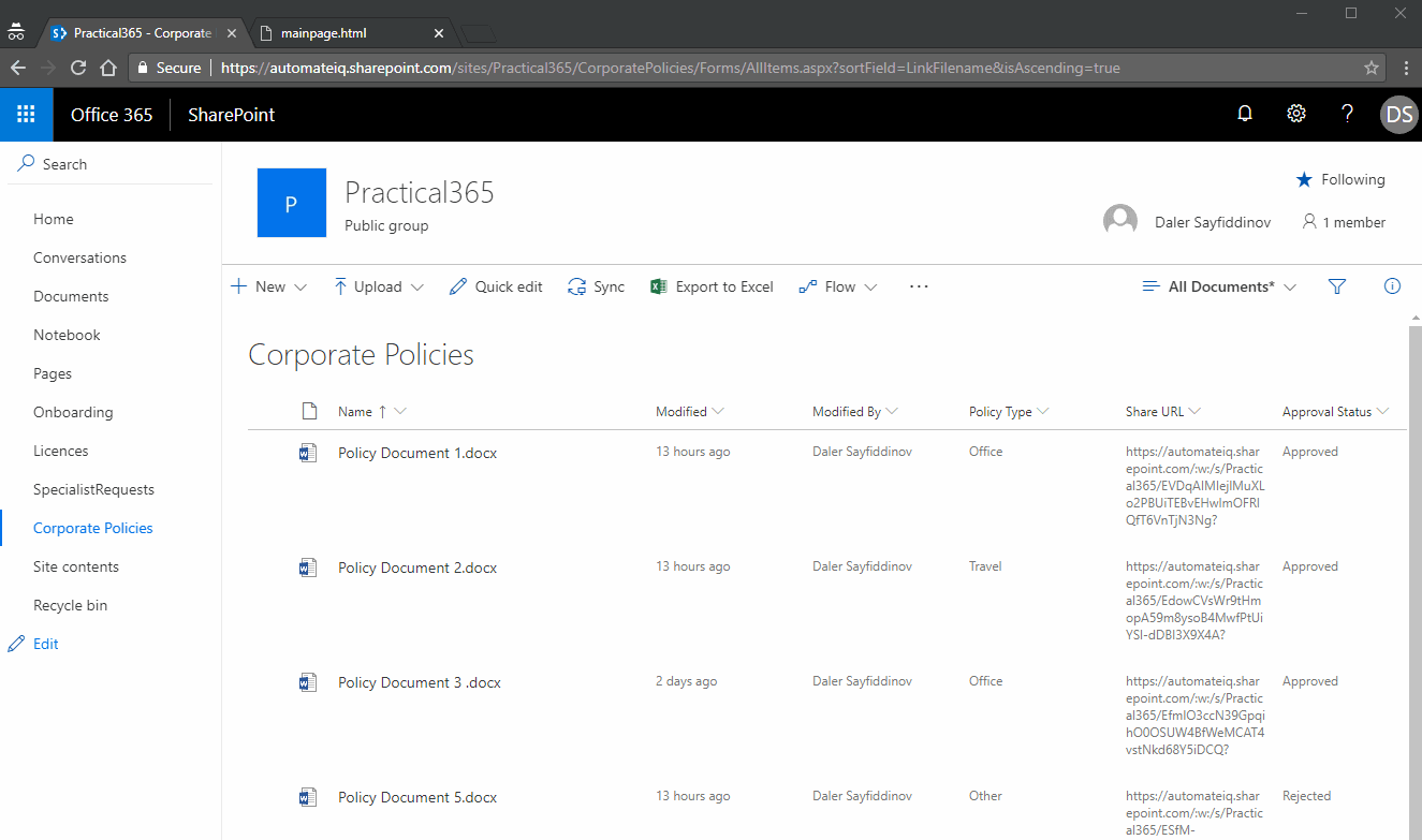 Using SharePoint Online Document Libraries as a Document Management System