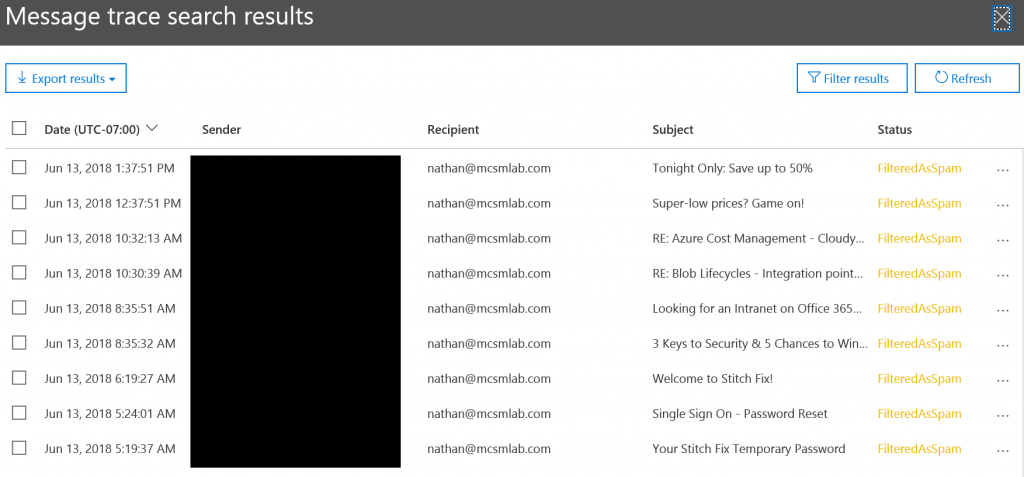 Improvements in Exchange Online Message Tracing