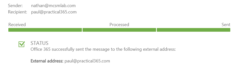 Improvements in Exchange Online Message Tracing