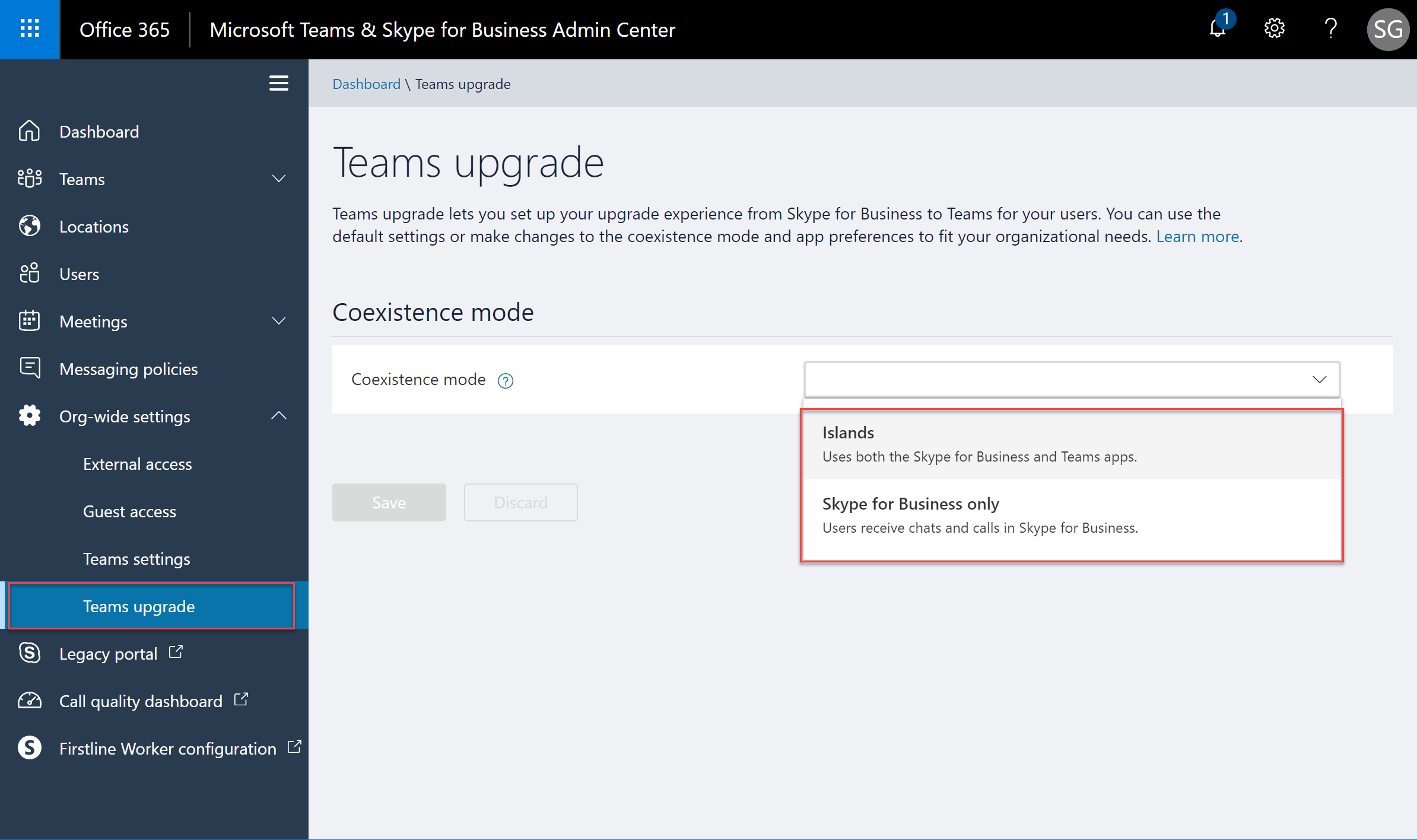 Microsoft Teams & Skype for Business Admin Center