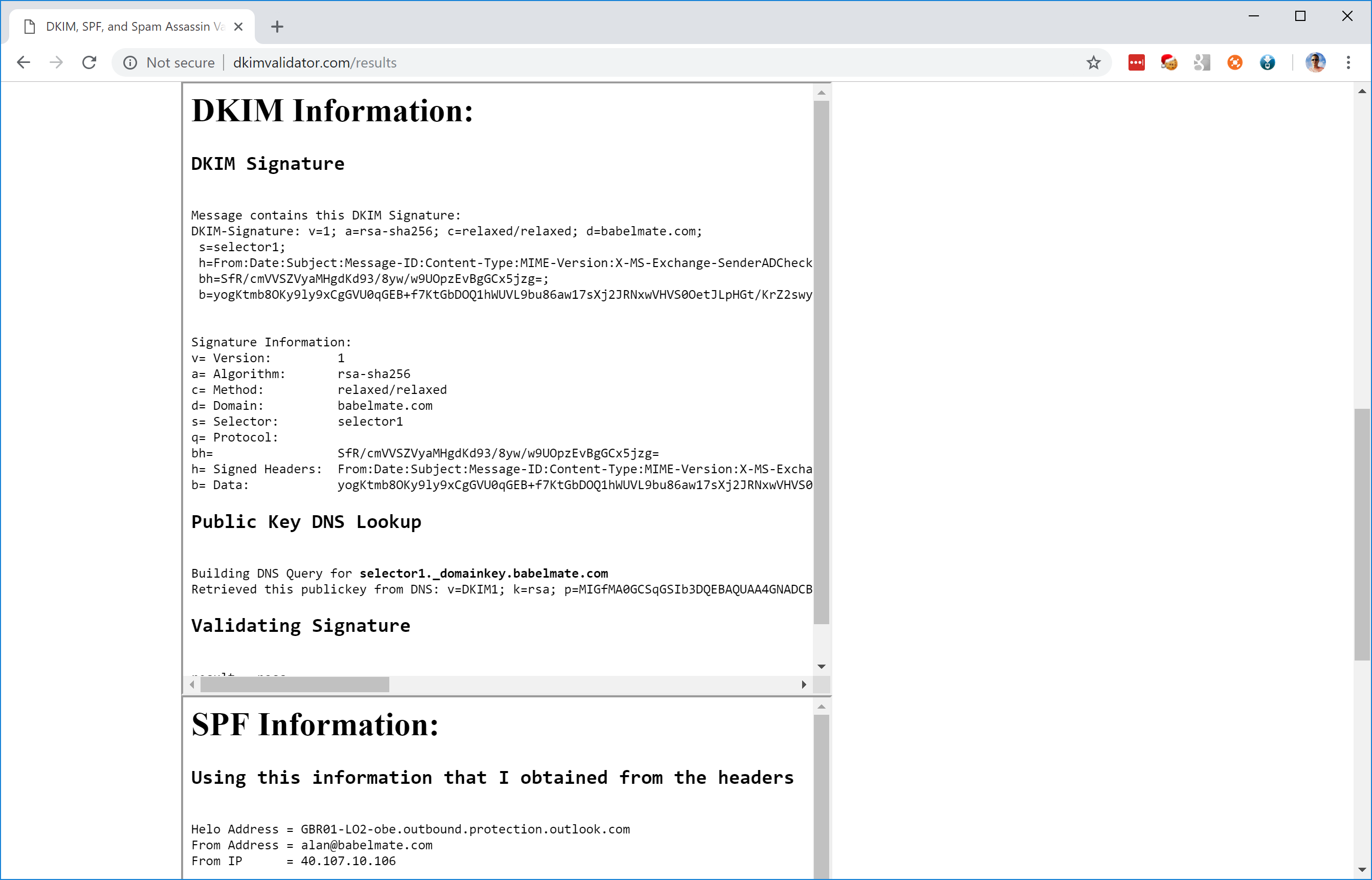 DKIM for Office 365