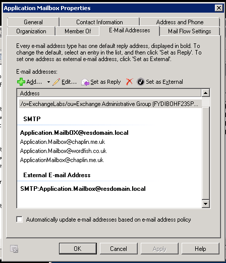 SMTP Bad Default Reply to Address