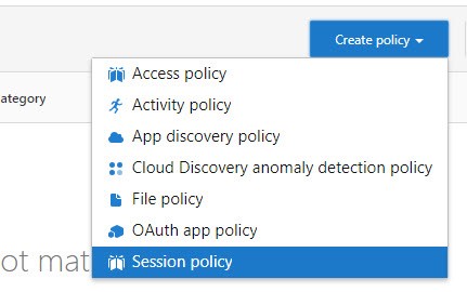 Create session policy. 