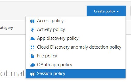 Create session policy.