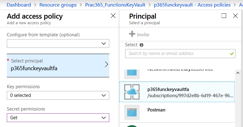 Connecting the Key Vault with the Function App 