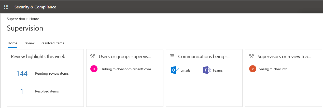 Office 365 Supervision Improvements