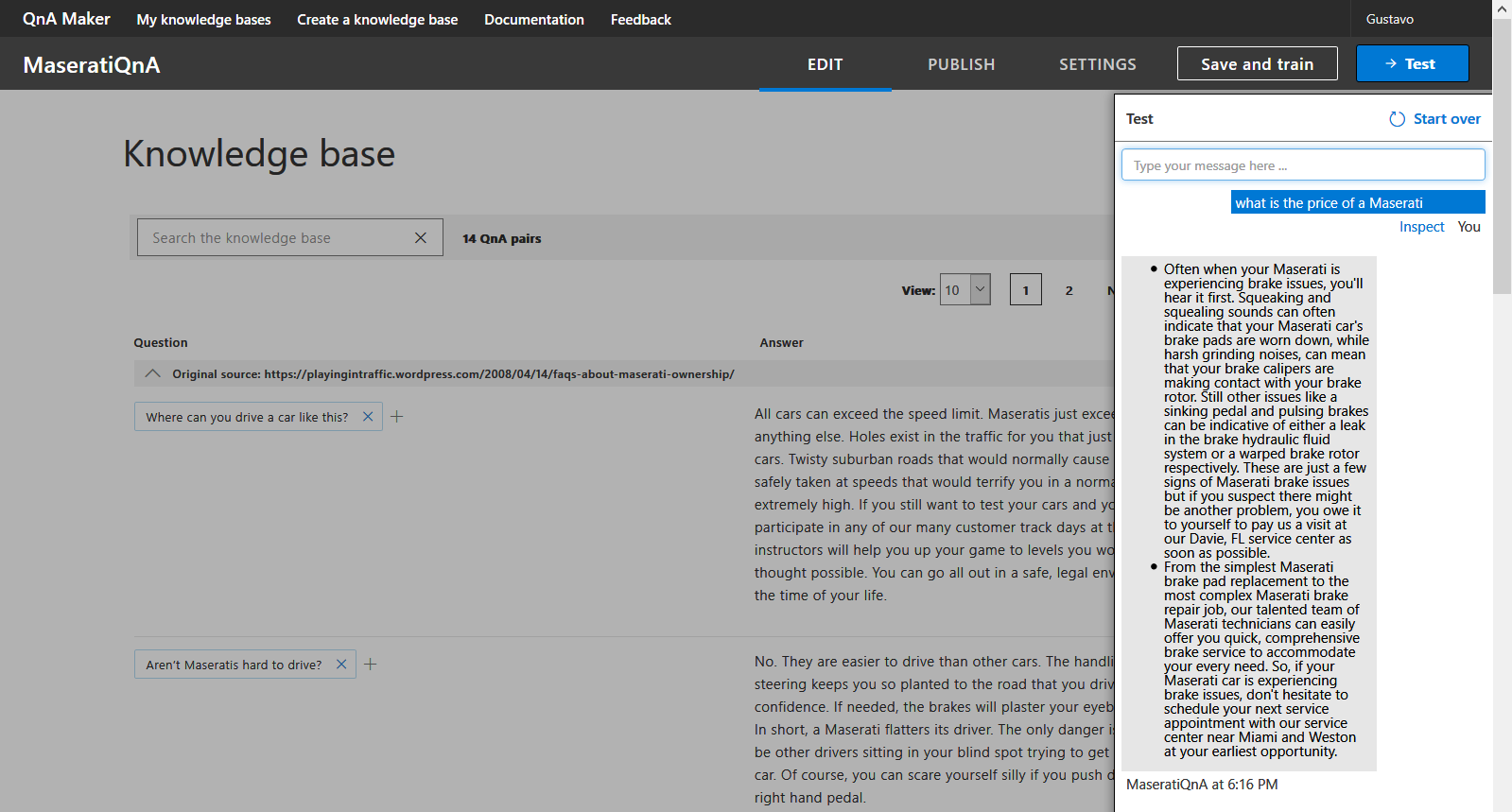 How to create help bots in a different way using Azure QnA Maker