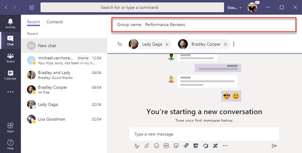 New Functionality for Group Chats in Teams
