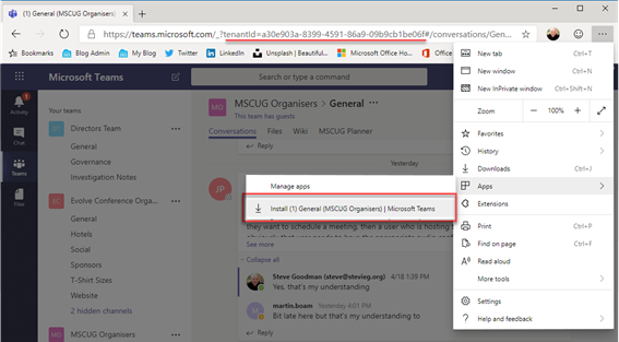 change microsoft teams download location