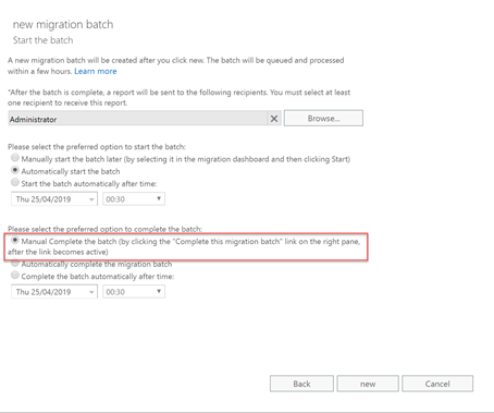 Moving Mailboxes between Migration Batches for simpler Exchange to Office 365 Moves