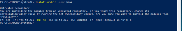 Installing the Hawk PowerShell Module 