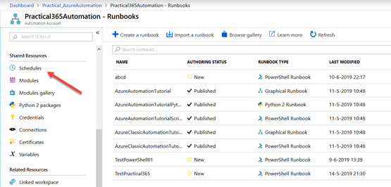 Azure Automation Runbooks