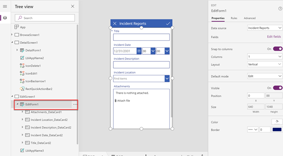 Information within the PowerApp