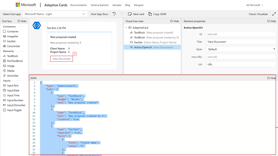 Creating Adaptive Cards in Microsoft Teams