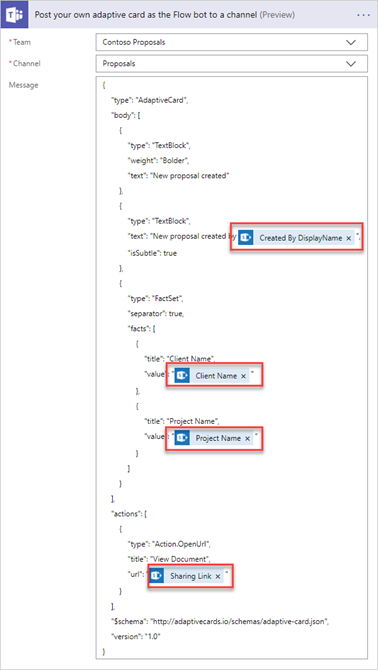 Creating Adaptive Cards in Microsoft Teams