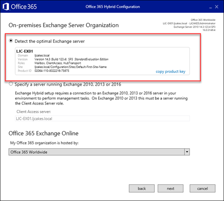 Overcoming problems performing a Hybrid Configuration on Exchange 2010 servers
