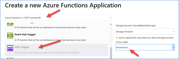 Create a new Azure Functions Application