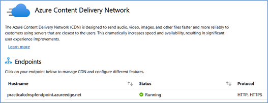 Azure CDN Endpoints