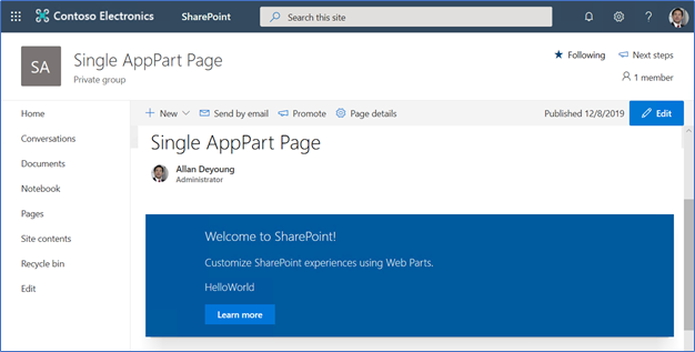 How to create SharePoint Single AppPart Pages