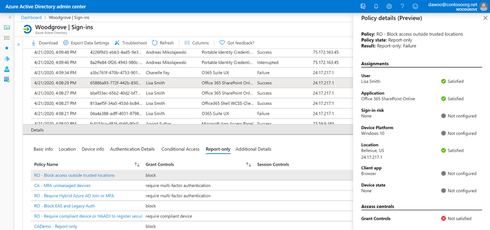 New policy details blade for Conditional Access troubleshooting in public preview