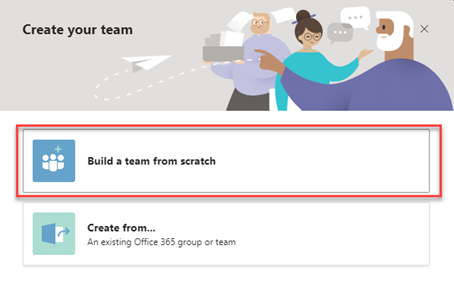 Create an all company Team for better communications and to enable cross-department chat