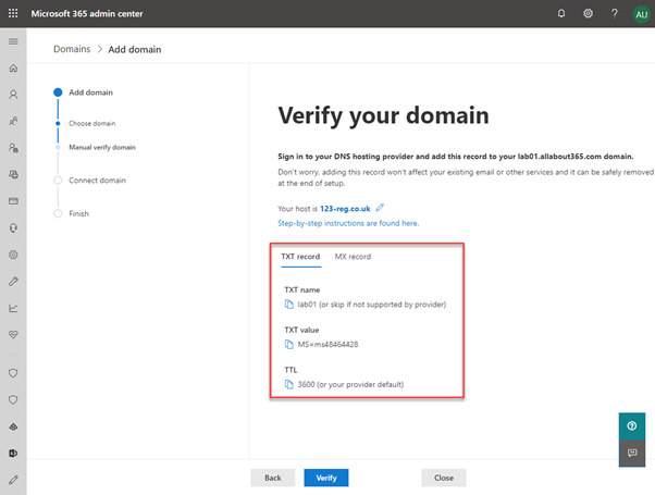 Verify your domain