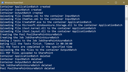 How to move your process time from Office 365 to Azure Batch – Part 2