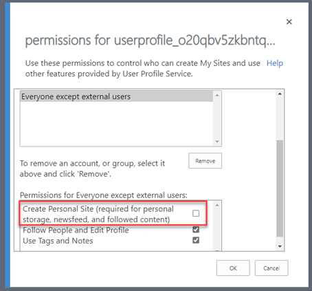 Restrict creation of OneDrive for Business accounts for Users