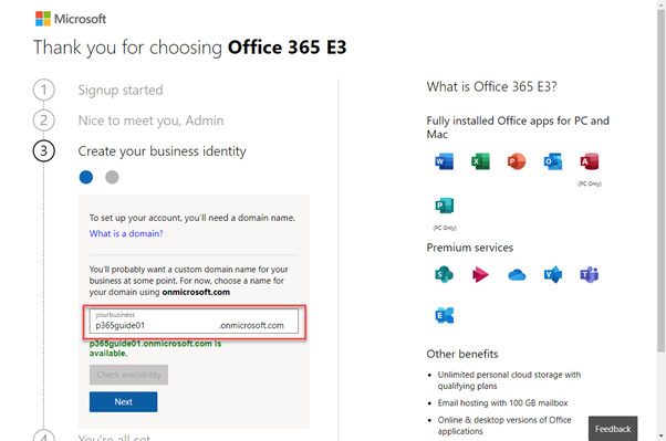 Set up email through Microsoft 365 (New domain)
