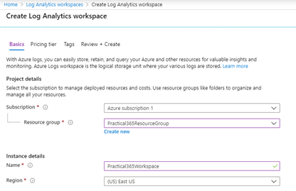 Log Anlaytics Workspace for Azure Automation