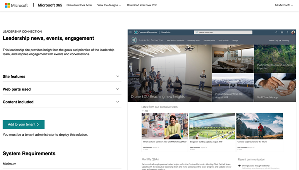 SharePoint Online Intranet example