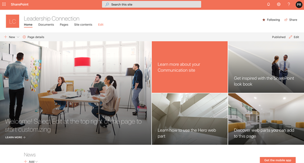 SharePoint Online Intranet example