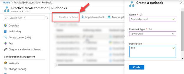 Create a runbook