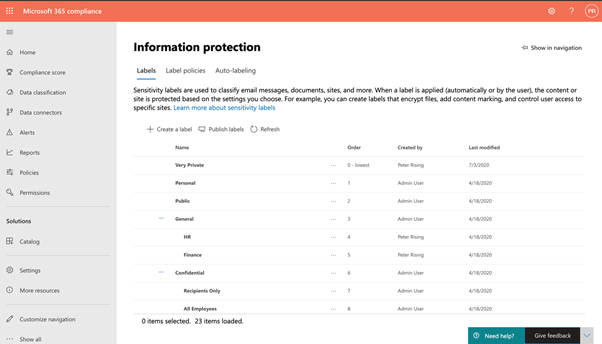 Using sensitivity labels with SharePoint sites, Microsoft Teams, and M365 groups – Part 1