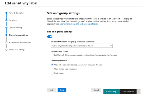 Using sensitivity labels with SharePoint sites, Microsoft Teams, and M365 groups &#8211; Part 1