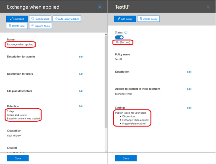 Exchange when applied