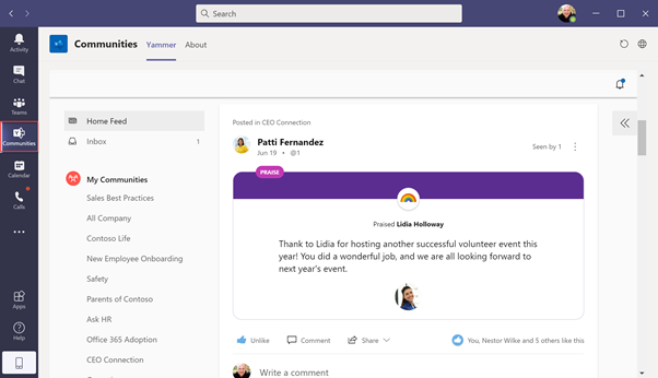 Use the Yammer Communities app for Microsoft Teams - Microsoft Support