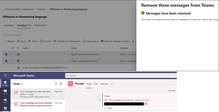 Exchange Retention and Communication Compliance Updates