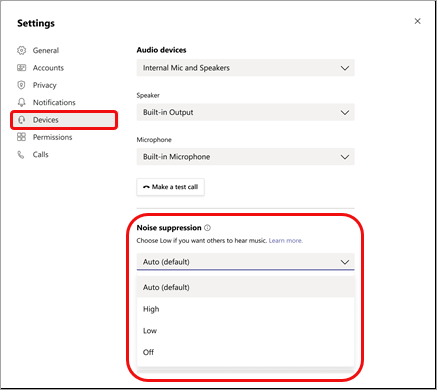 Microsoft Teams Noise Suppression