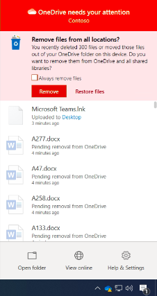 Require users to confirm large delete operations