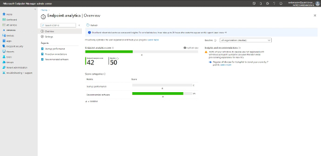 Endpoint analytics overview